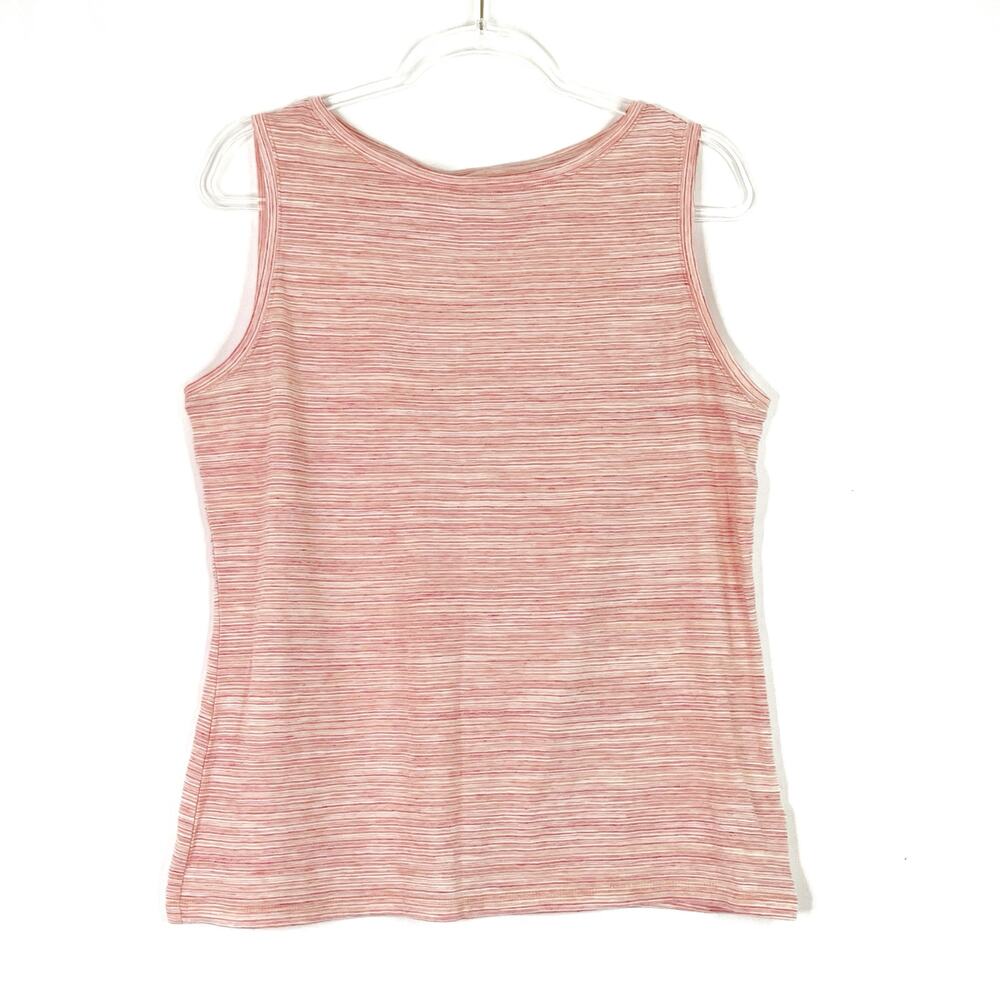 Talbots Heather Knit Light Pink Tank Top Cotton Polyester Womens Large